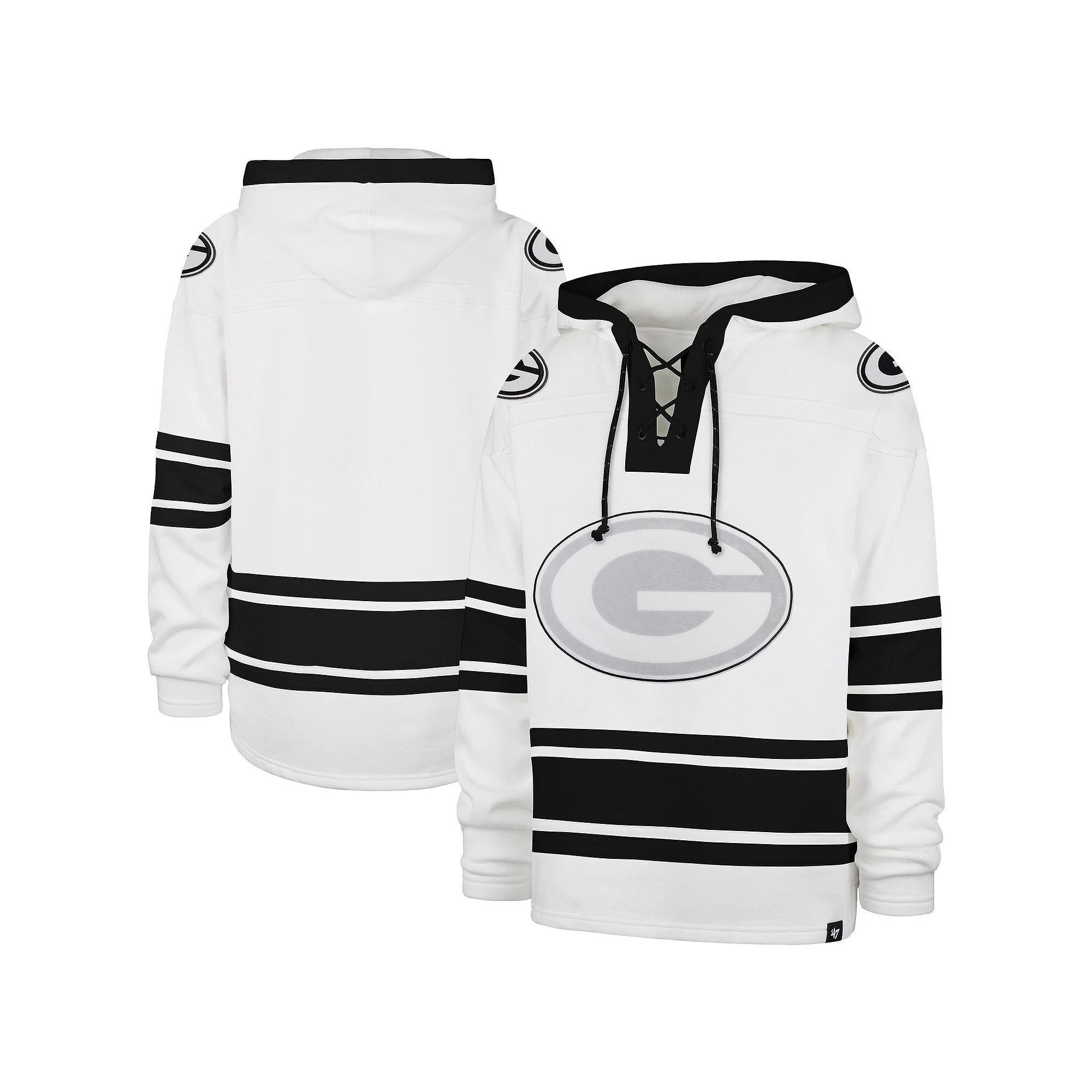 Men's '47  White Philadelphia Eagles After Image Superior Lacer with Hood, Size: Large Product Image