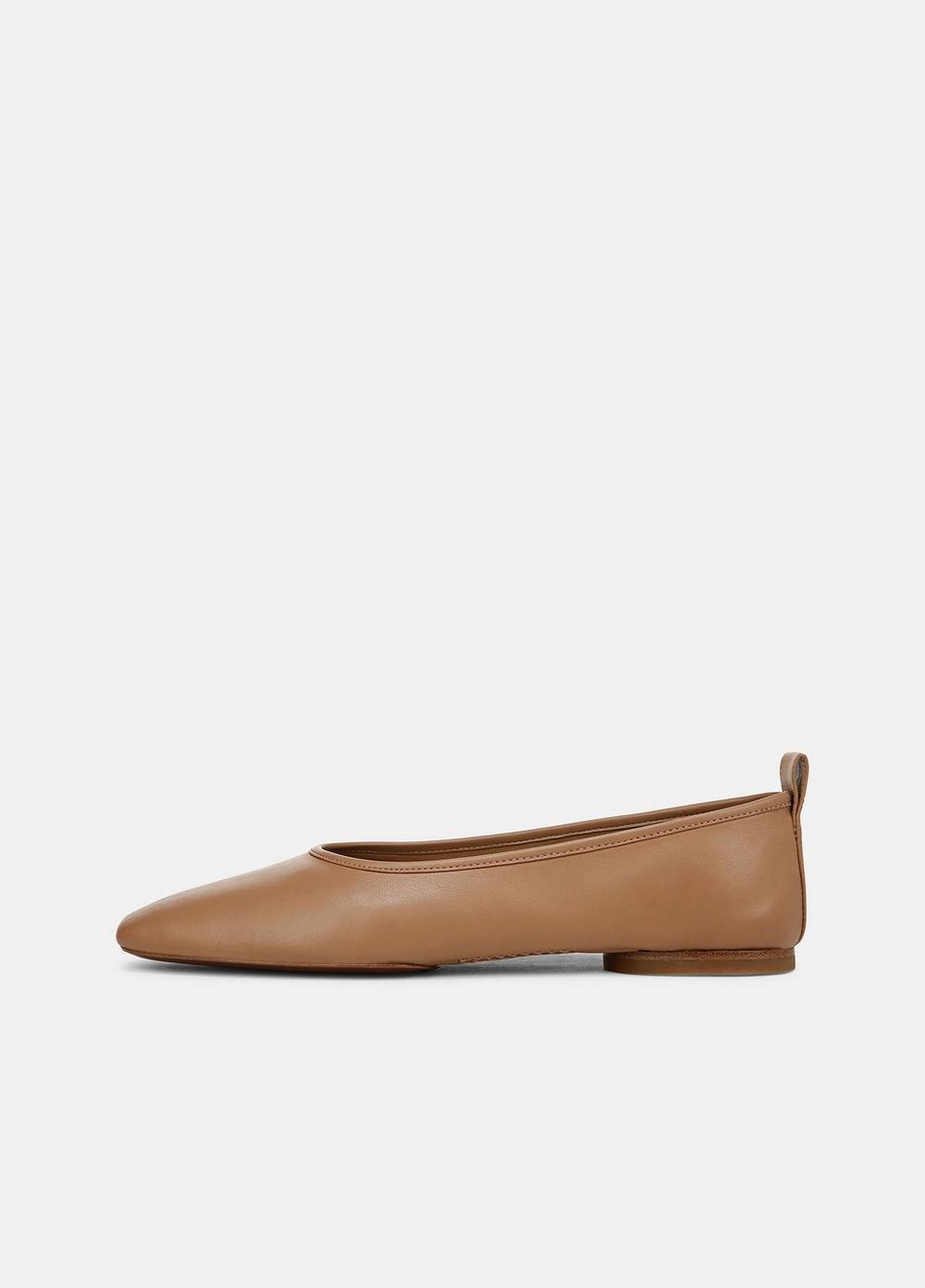 Womens Vivian Leather Ballet Flat, Chai, Size 10 Vince Product Image