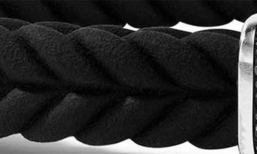 David Yurman Mens Chevron Black Rubber Bracelet with Pave Black Diamonds Product Image