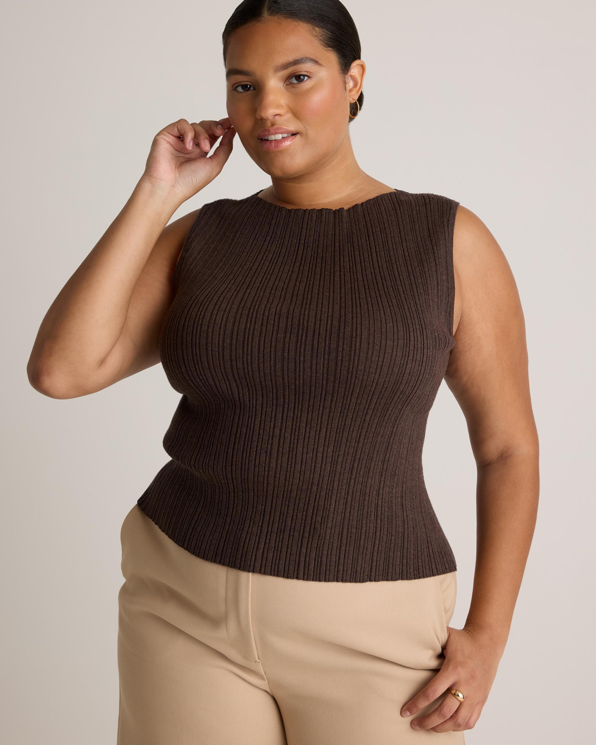 Quince | Women's Cotton Cashmere Ribbed Tank Top Product Image