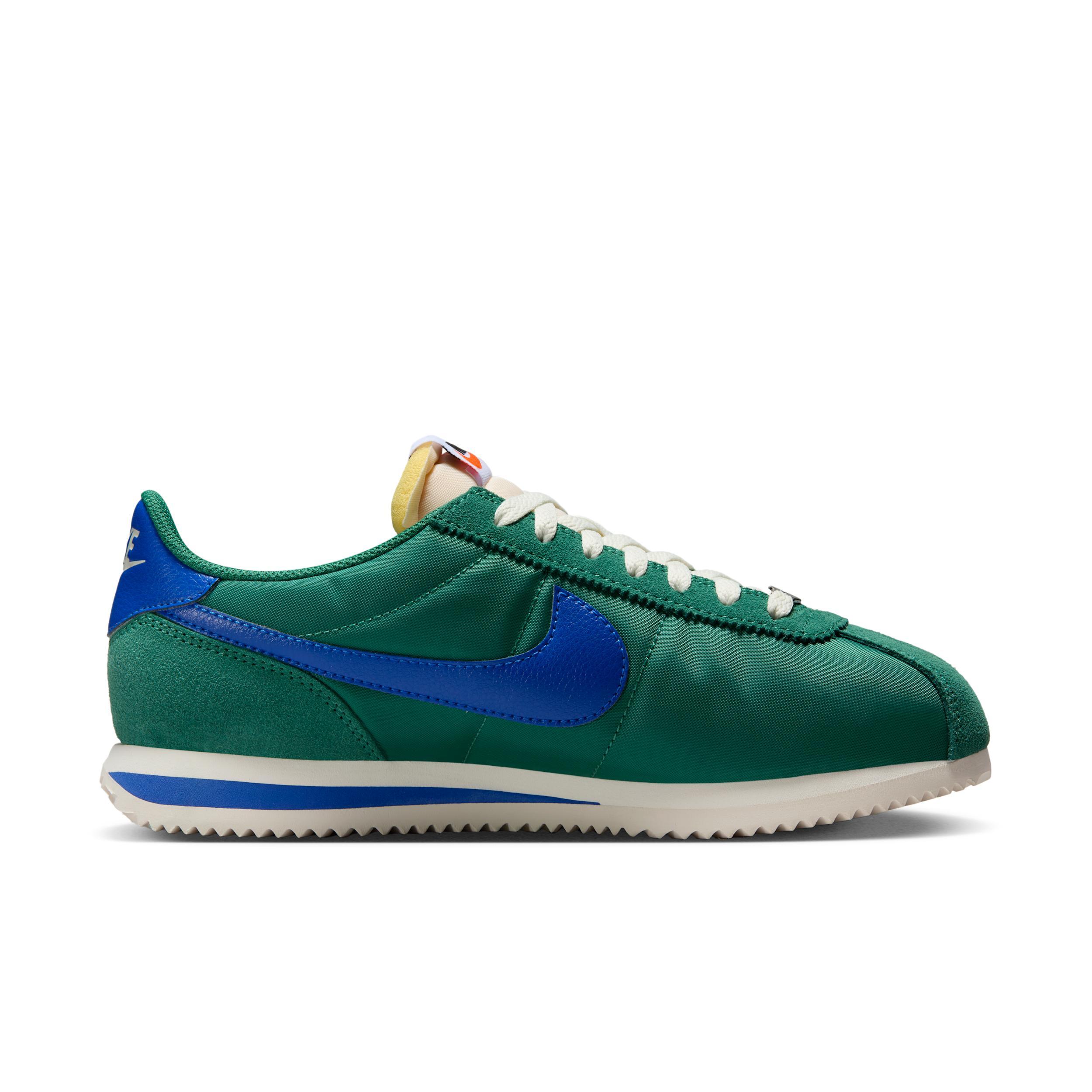 Nike Womens Cortex Textile Casual Shoes in Evergreen Aura/Sail/White Product Image