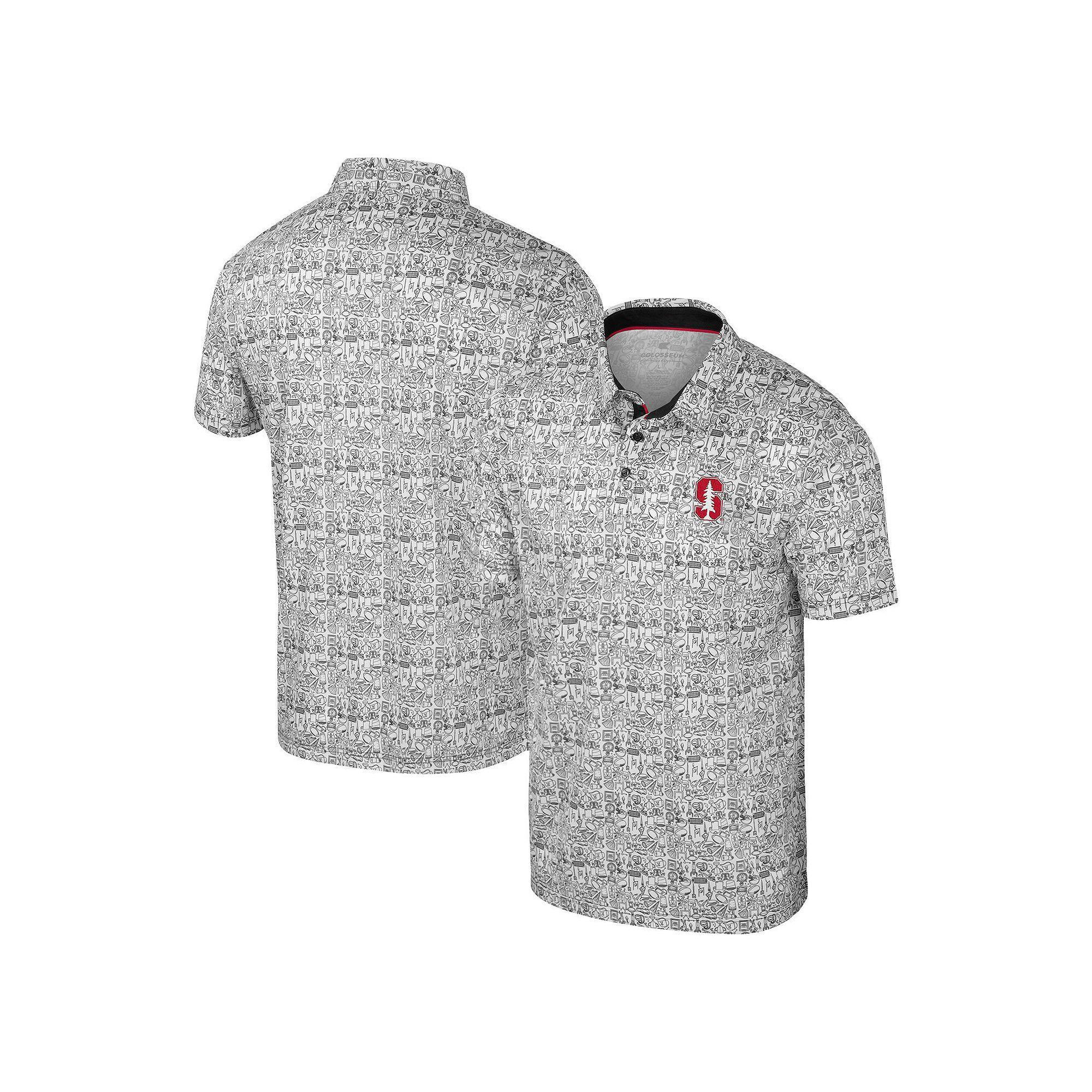 Men's Colosseum Black Oregon State Beavers It's Time! Allover Print Polo, Size: XL Product Image