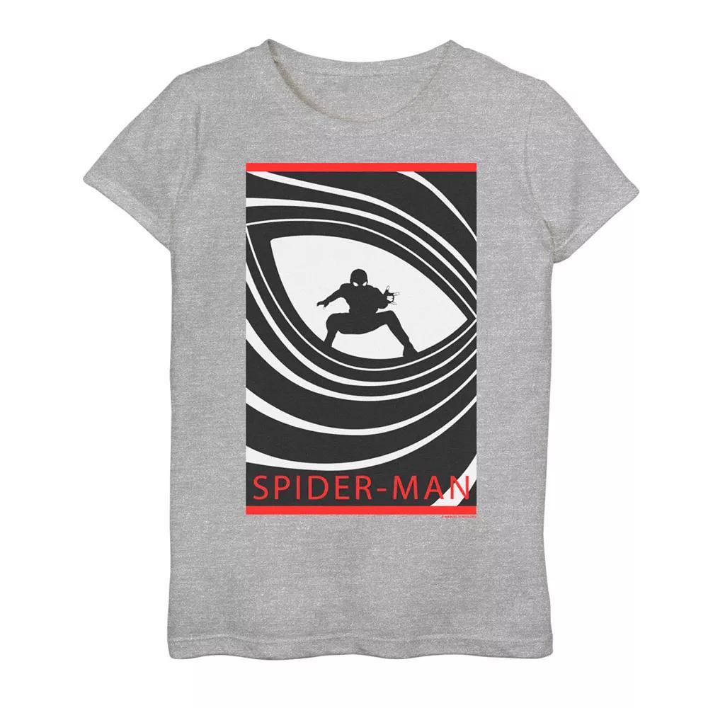 Girls 7-16 Marvel Spider-Man Far From Home Eye Poster Tee, Girl's, Size: Large, Athletic Grey Product Image