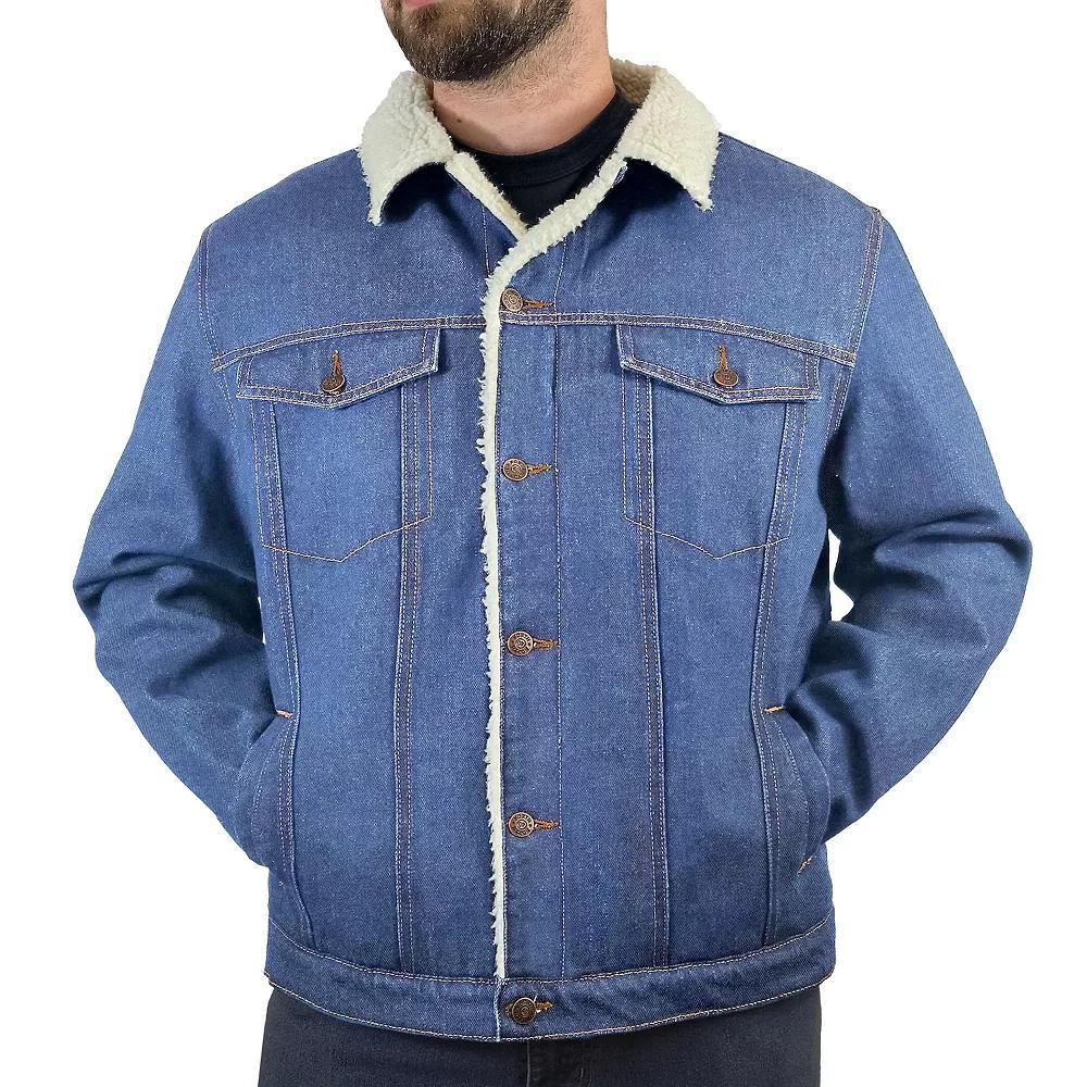 Men's Victory Outfitters Sherpa Lined Denim Jacket, Size: XXL, Dark Blue Product Image