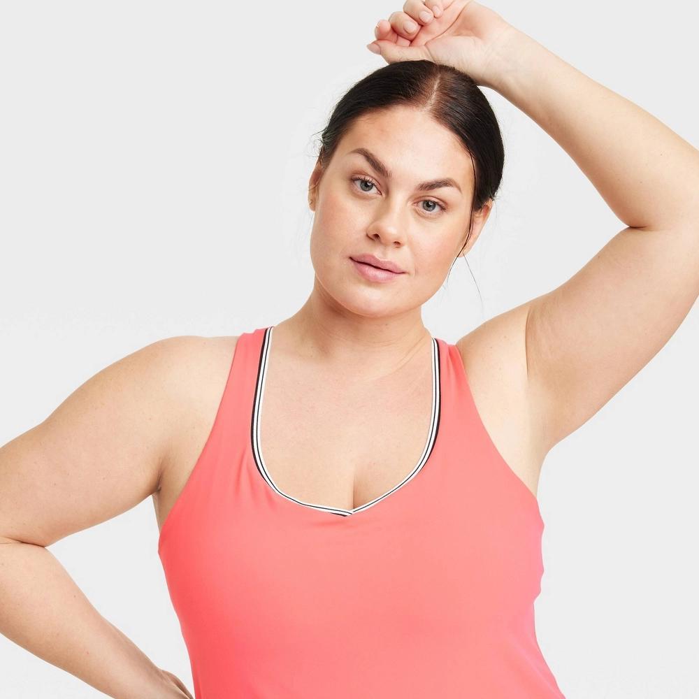 Women's Everyday Soft Active Dress - All In Motion™ Coral Red 1X: Moisture Wicking, Quick Dry, UPF 50+ Product Image