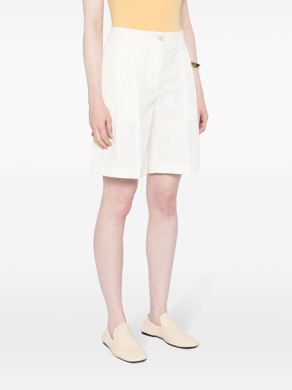 twill pleated shorts Product Image
