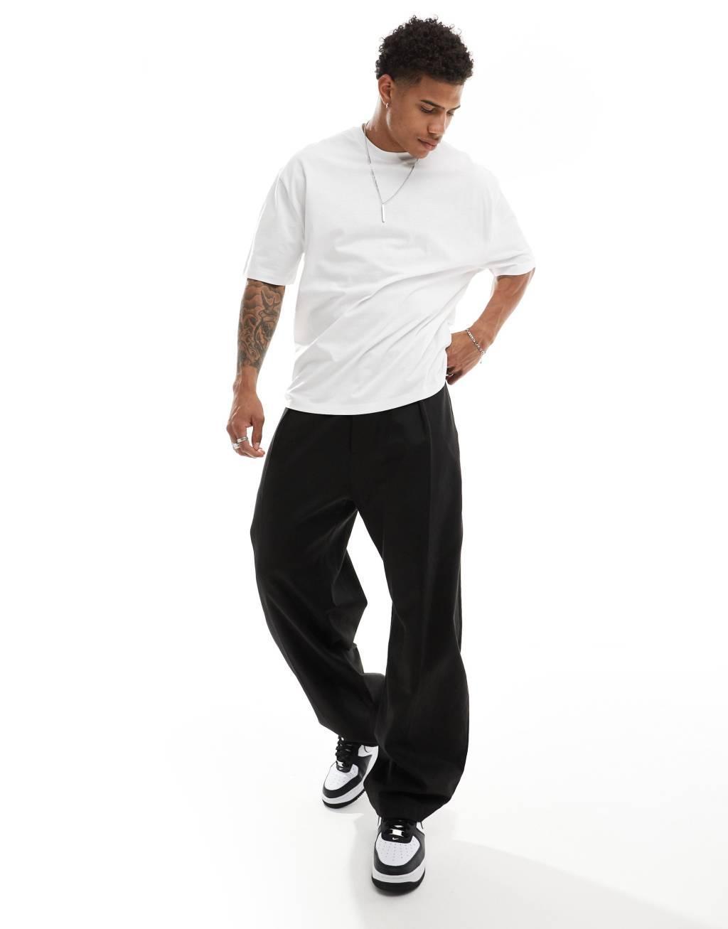 ASOS DESIGN oversized t-shirt in white with Tokyo back print Product Image