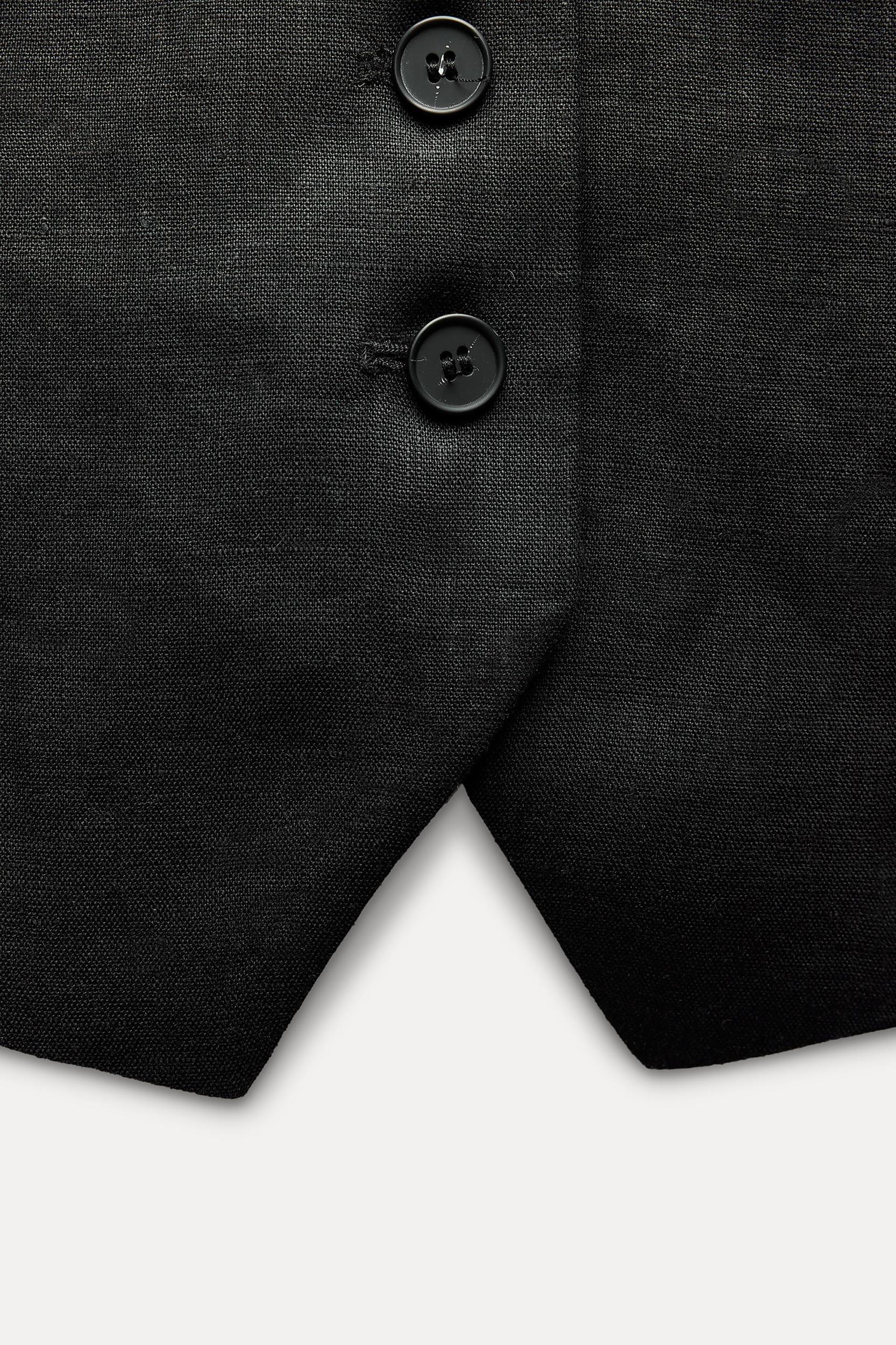 TAILORED LINEN VEST Product Image