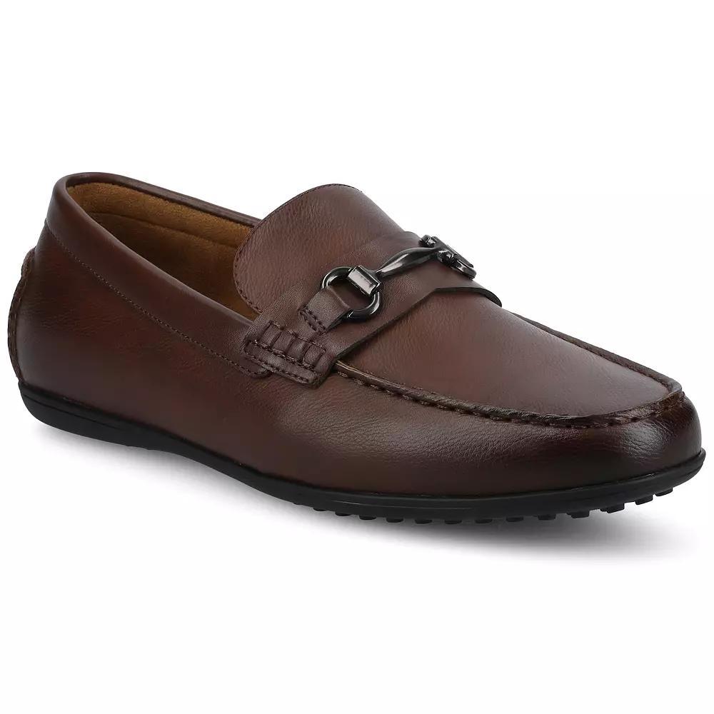 VANCE Charles Comfort Slip-on Flexible Mens Driving Bit Loafers Brown Product Image