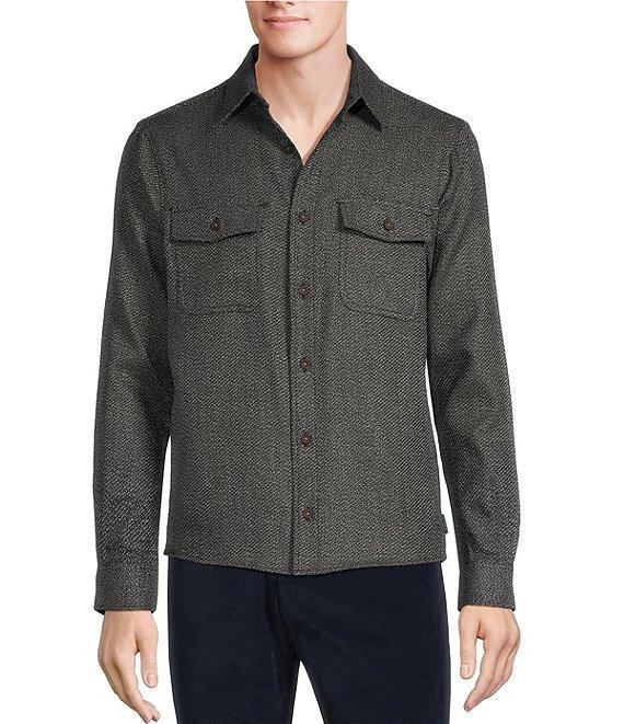Rowm Long Sleeve 2 Pocket Jaspe Textured Button-Down Sport Shirt Product Image