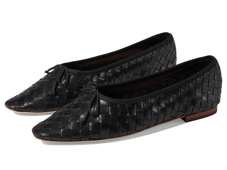 Saint Laurent Womens Poppy Ballerinas in Smooth Leather Product Image