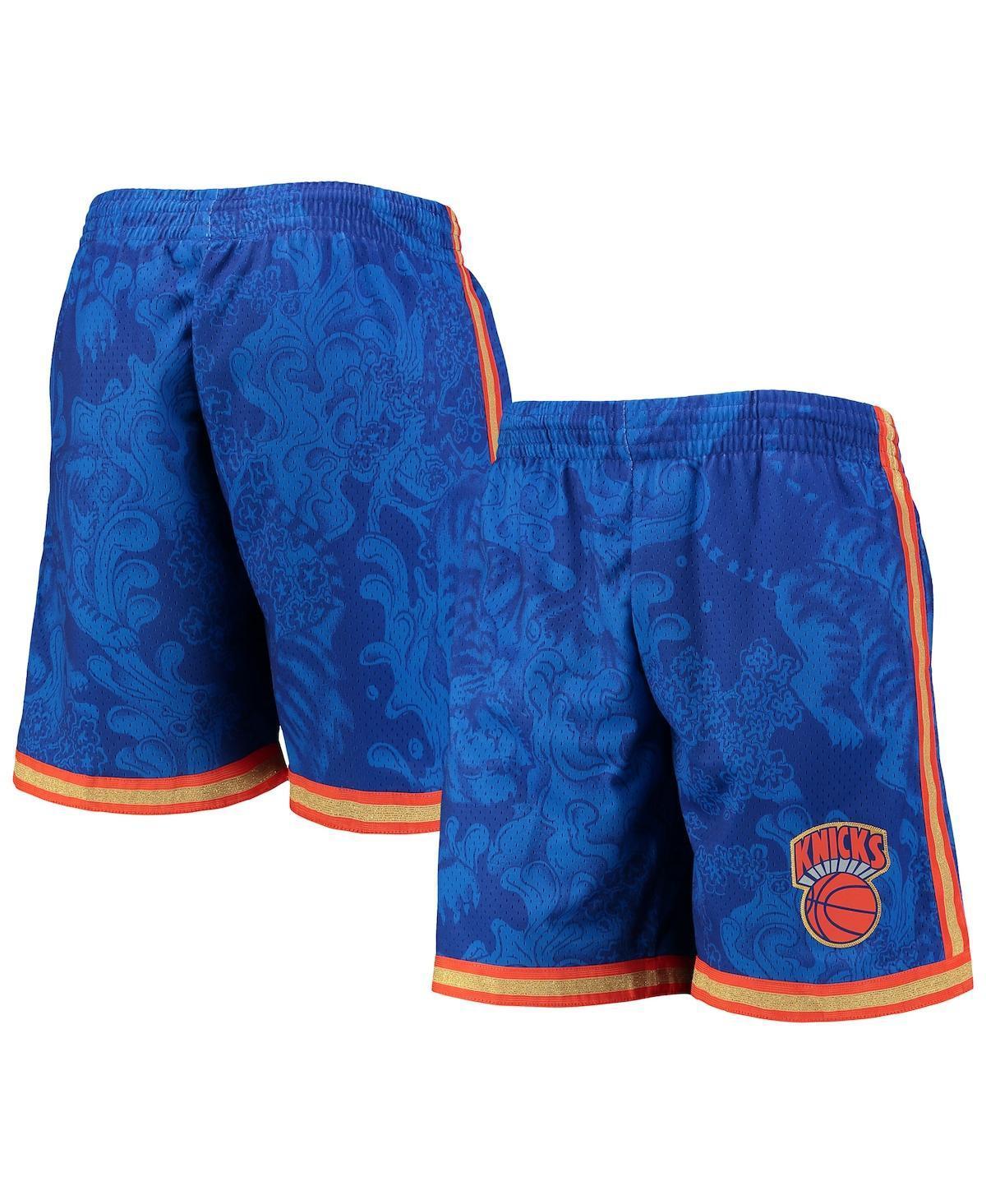 Men's Mitchell & Ness Blue New York Knicks Hardwood Classics Lunar New Year Swingman Shorts, Size: Large Product Image