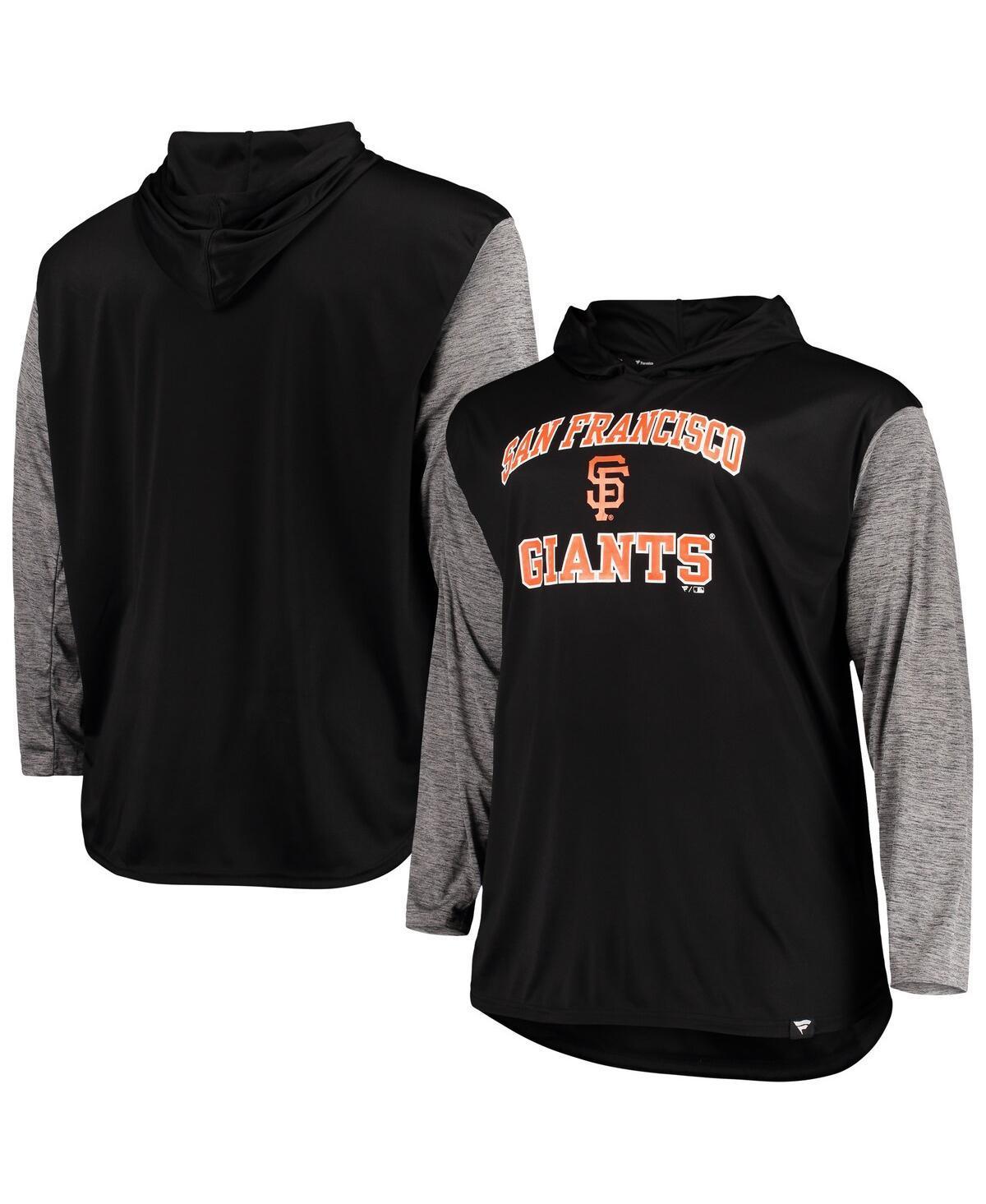 Men's Black/Heathered Black San Francisco Giants Big & Tall Wordmark Club Pullover Hoodie, Size: 4XB Product Image
