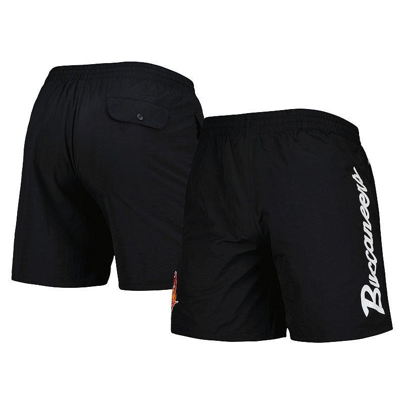 Men's Mitchell & Ness Black Tampa Bay Buccaneers Team Essentials Nylon Shorts, Size: Large Product Image