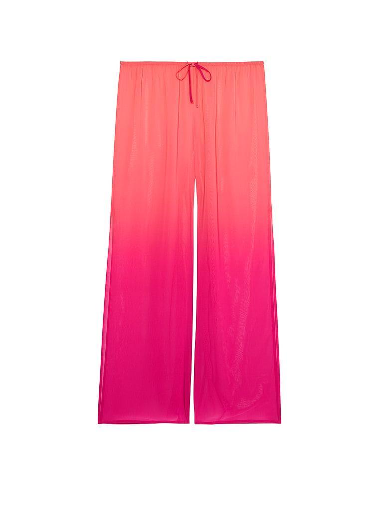 Beachwear Sheer Crinkle Wide-Leg Pants Product Image