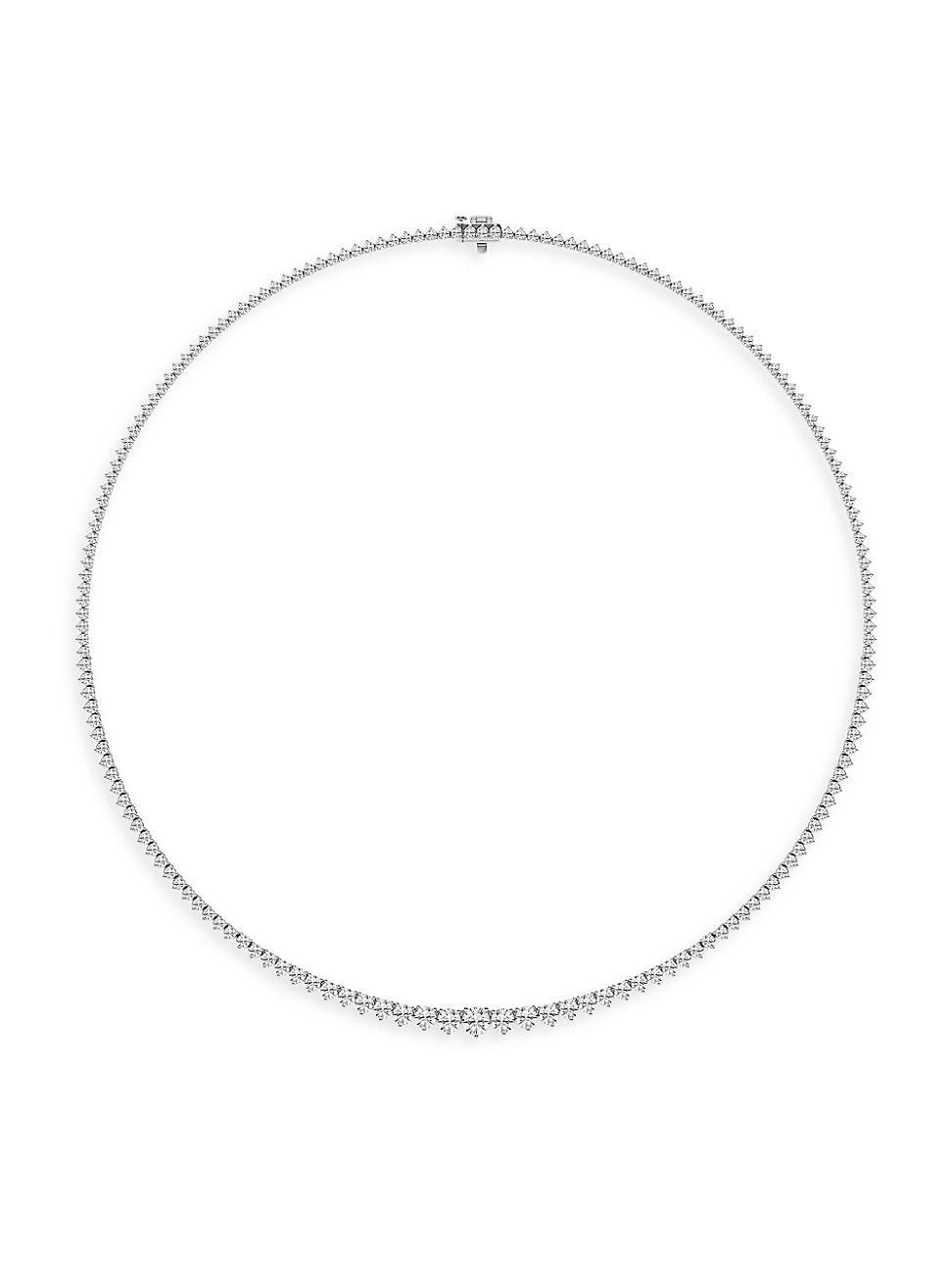 Womens Platinum & Graduated Round Lab-Grown Diamond Tennis Necklace/5.00-20.00 TCW Product Image
