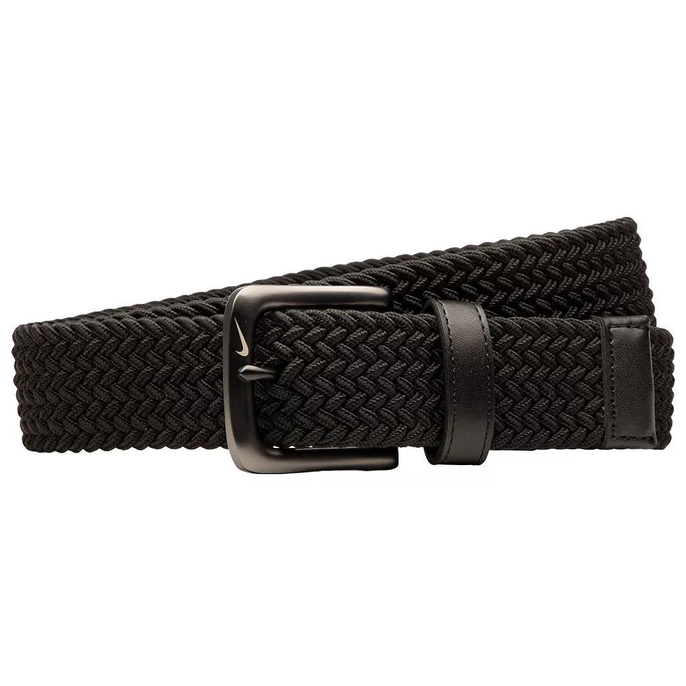 Men's Nike Stretch Braided Woven Belt, Size: Small, Black Product Image