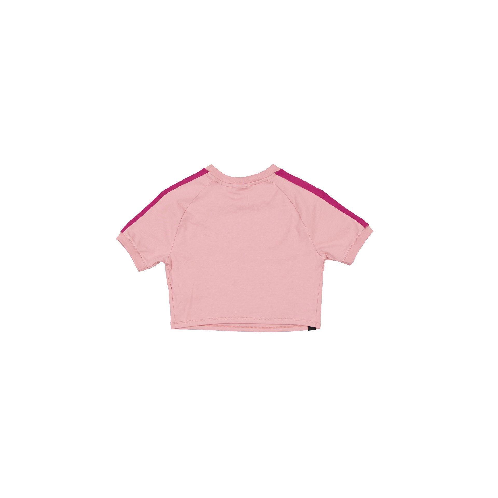 Los Angeles Dodgers Women's Cropped Cosmetic Pink Floral T-Shirt Female Product Image