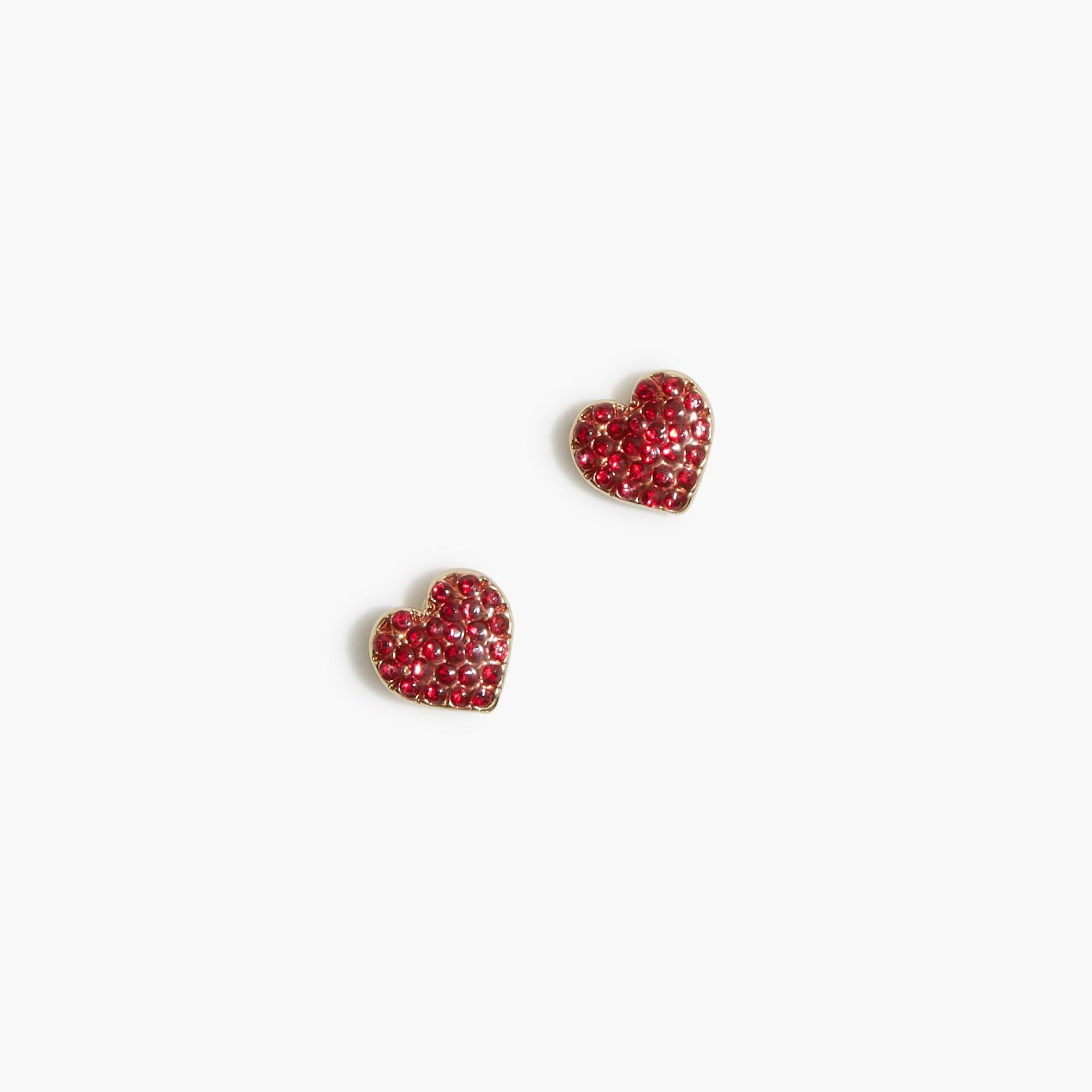 Pavé heart studs Product Image