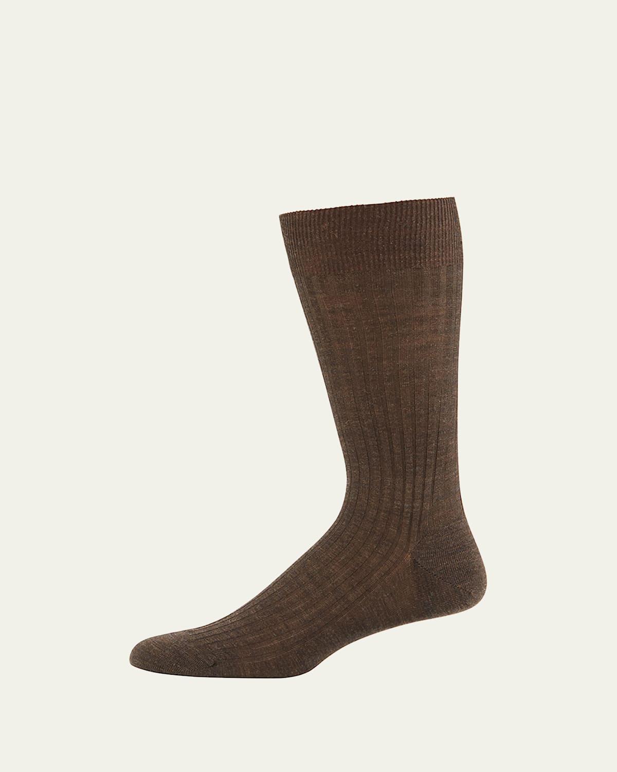 Men's Laburnum Ribbed Wool Mid-Calf Socks Product Image