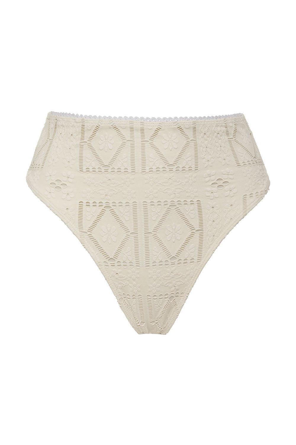 Jenna High Waist Bikini Bottom - Angel Dust Product Image