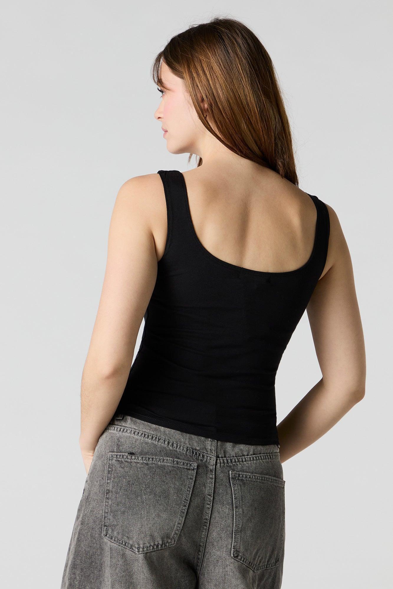 Solid Scoop Neck Tank Female Product Image
