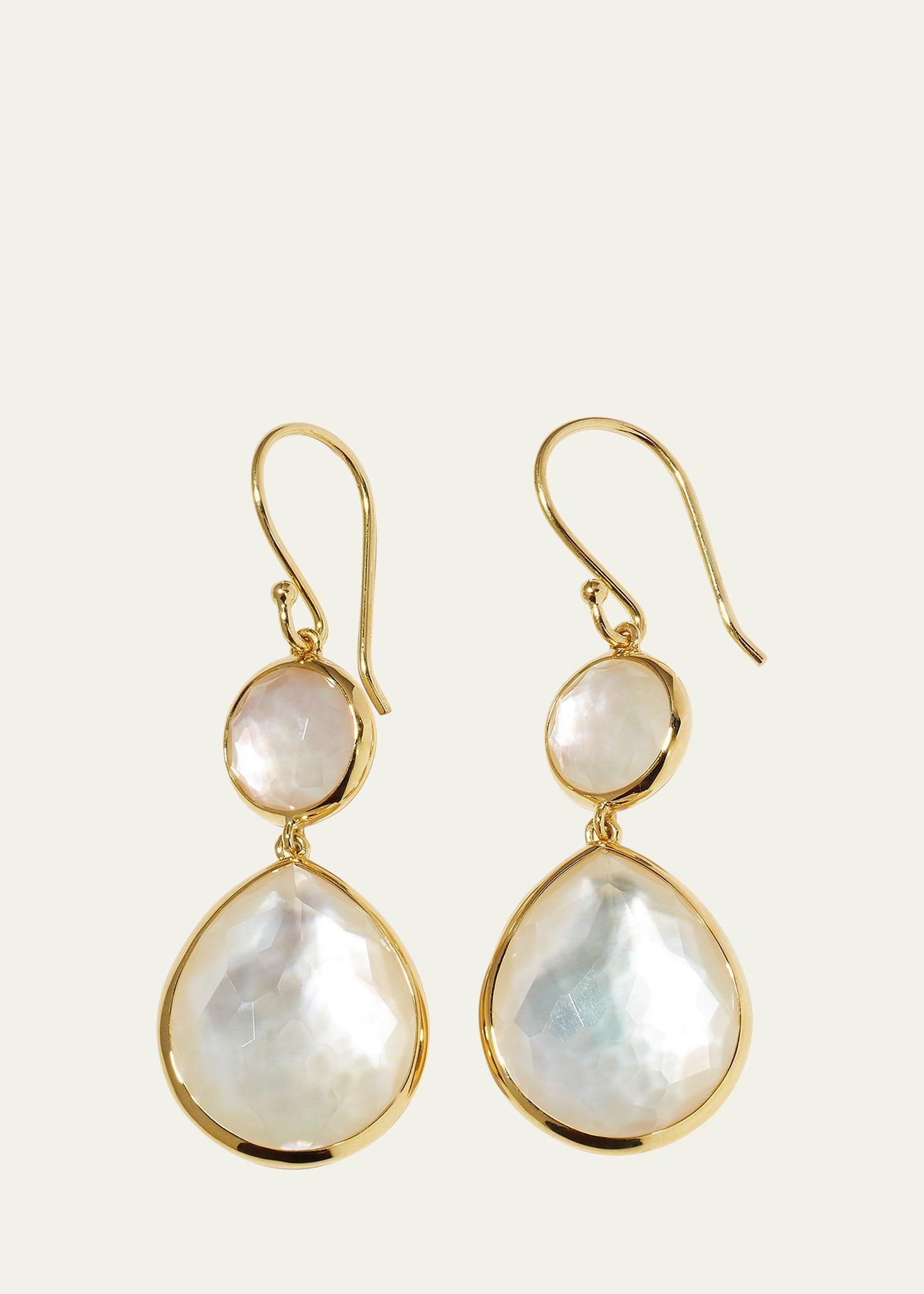 Ippolita 18K Yellow Gold Rock Candy Mother of Pearl & Rock Crystal Doublet Drop Earrings Product Image