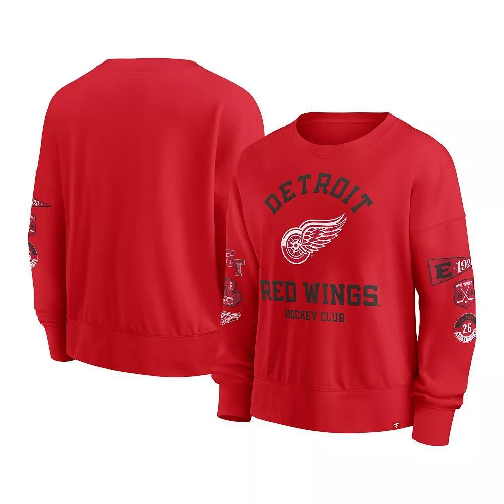 Women's Fanatics Red Detroit Red Wings Go Team Pullover Sweatshirt, Size: Small Product Image