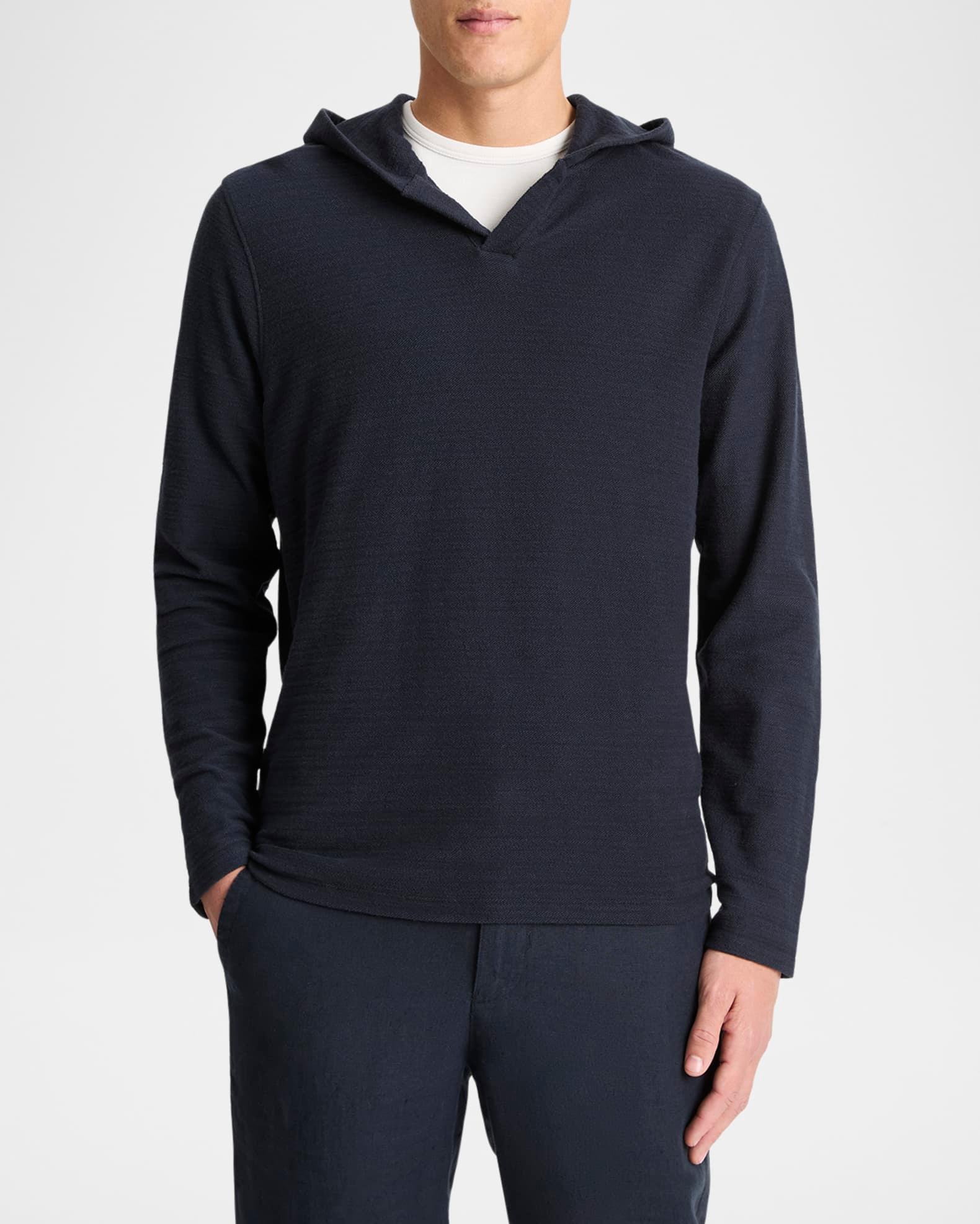 Mens Solid Cotton Hoodie Product Image