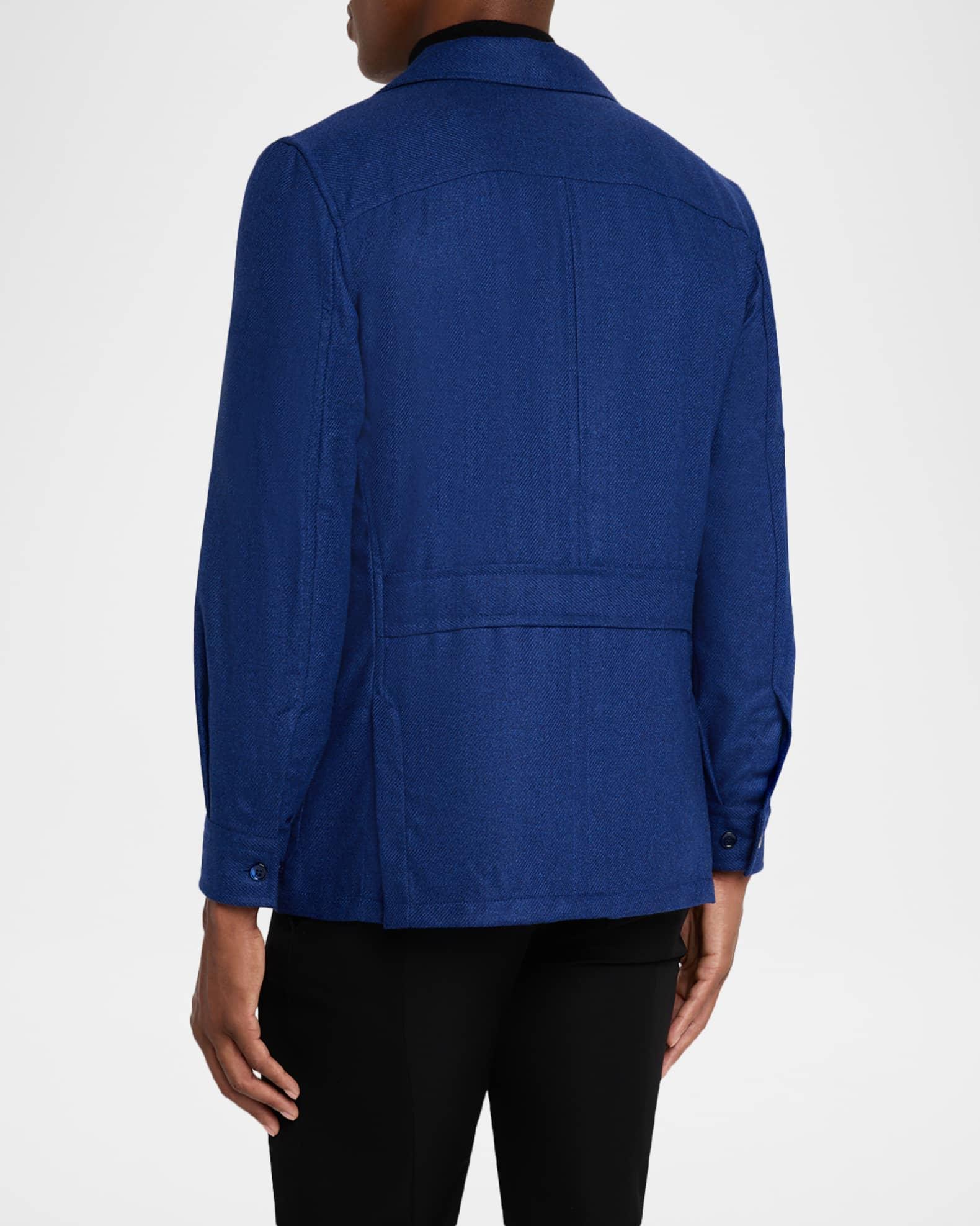 Men's Wool and Silk Flap-Pocket Chore Jacket Product Image