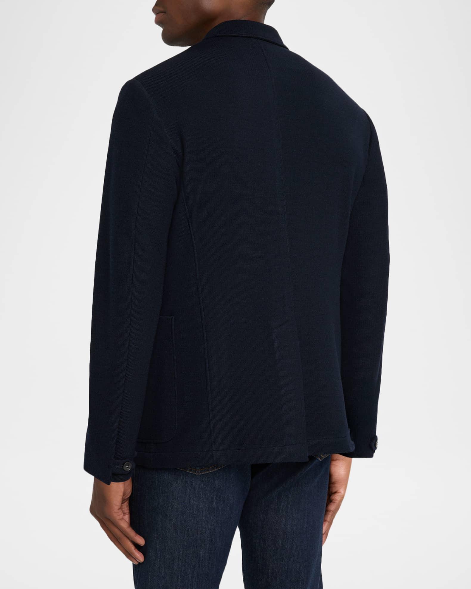 Men's Wool and Cotton Jersey Textured Blazer Product Image