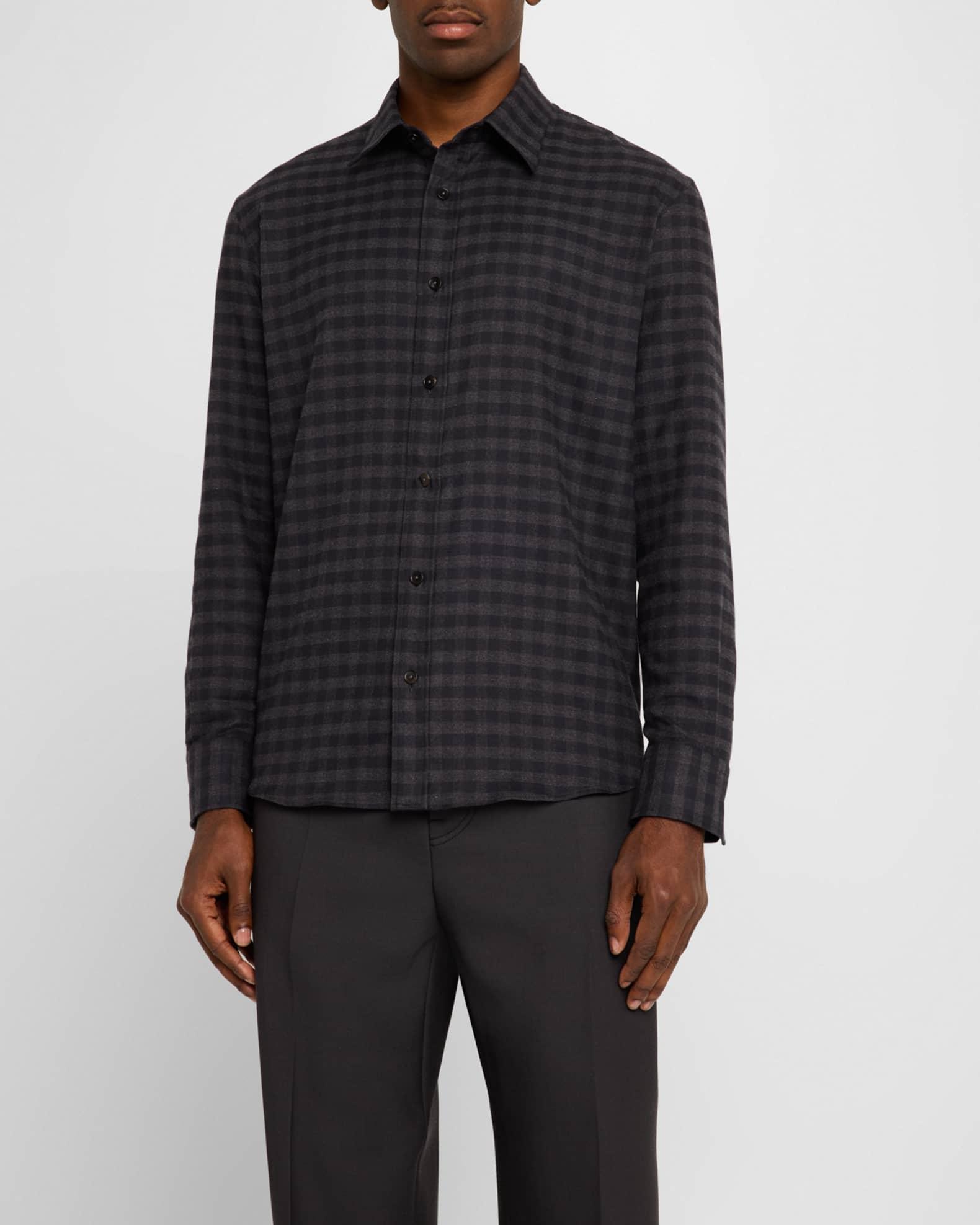 Men's Cotton Gingham Sport Shirt Product Image