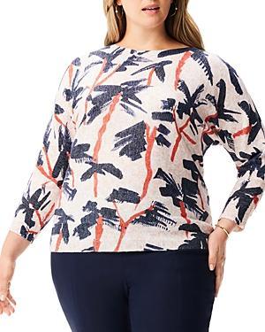 NIC+ZOE Painted Palms Sweater Multi) Women's Sweater Product Image