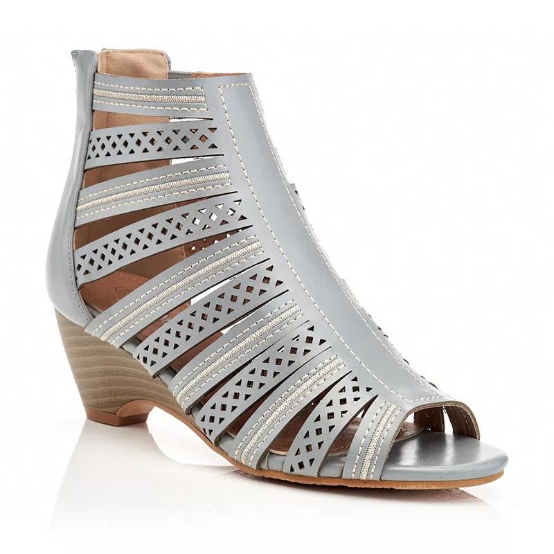 Henry Ferrera Sally Open Toe Women's Wedge Sandals, Size: 9, Gray Product Image
