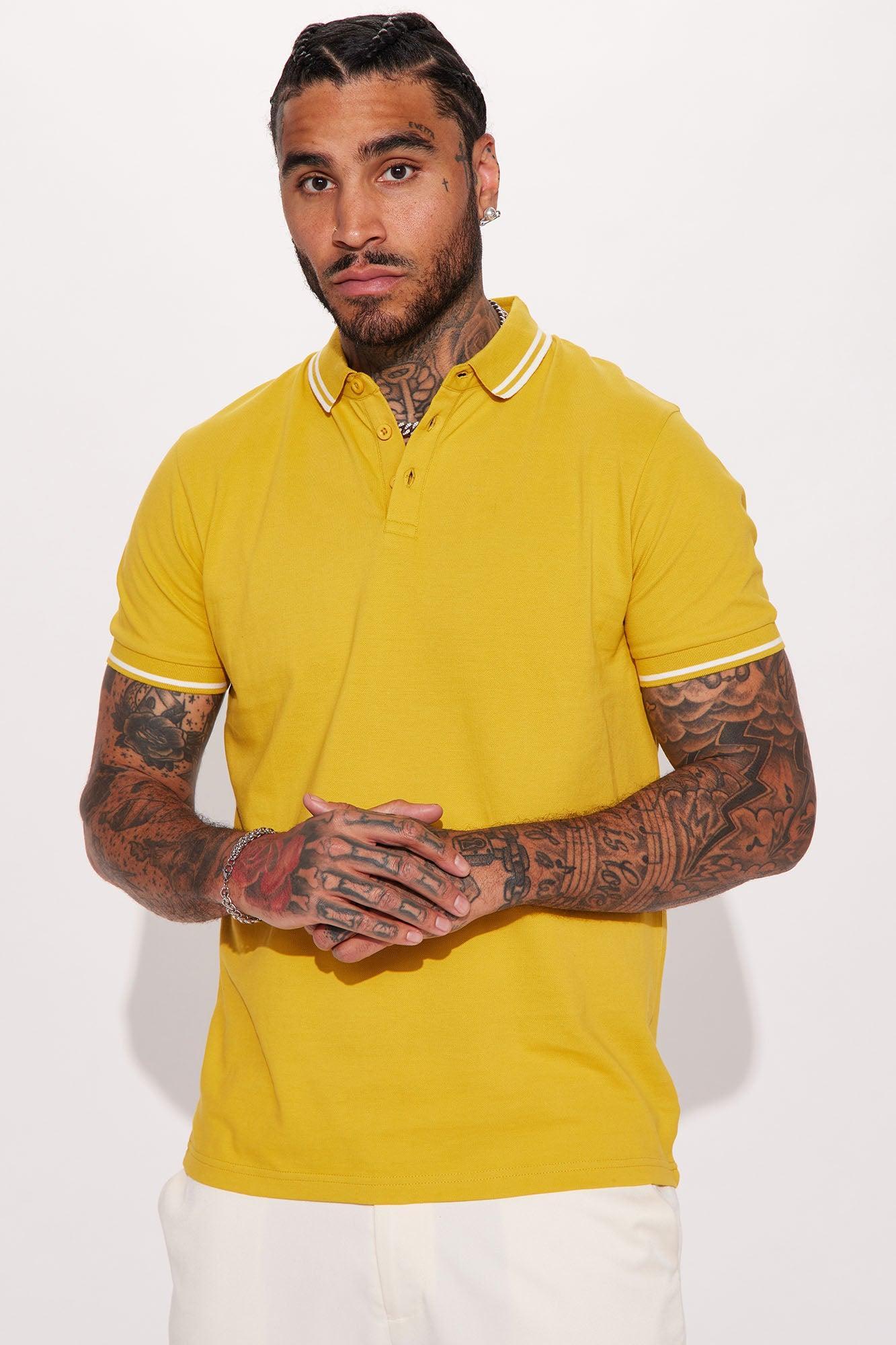 Wilson Short Sleeve Polo - Mustard Product Image