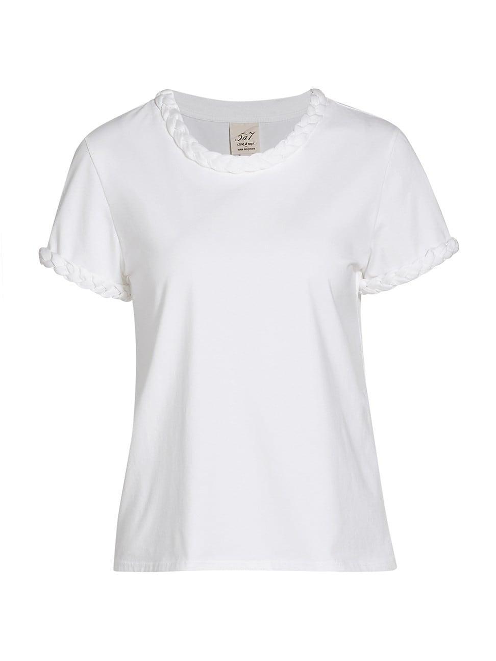 Cinq a Sept Braided Cotton Tee Product Image