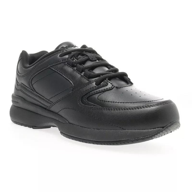 Propet Lifewalker Women's Leather Sport Sneakers, Size: 10 Wide, Black Product Image