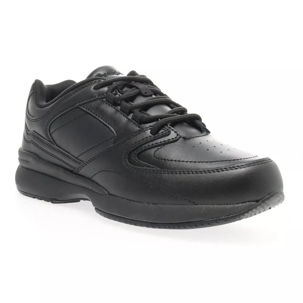 Propet Lifewalker Women's Leather Sport Sneakers, Size: 10 Wide, Black Product Image