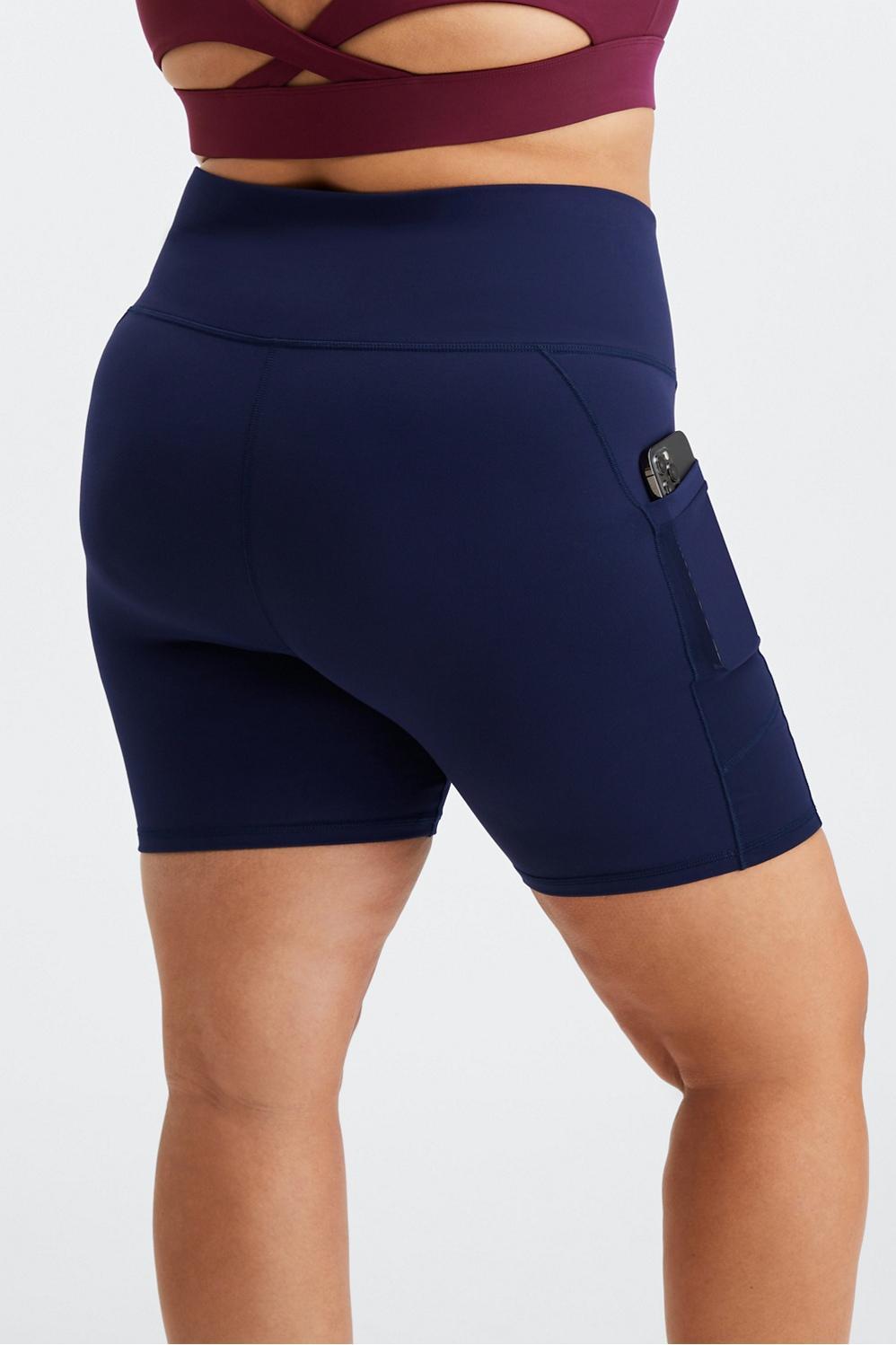 Fabletics On-The-Go High-Waisted 6 Short Womens blue Size M Product Image