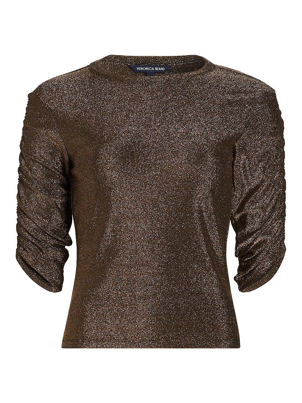 Womens Waldorf Metallic Ruched Top Product Image