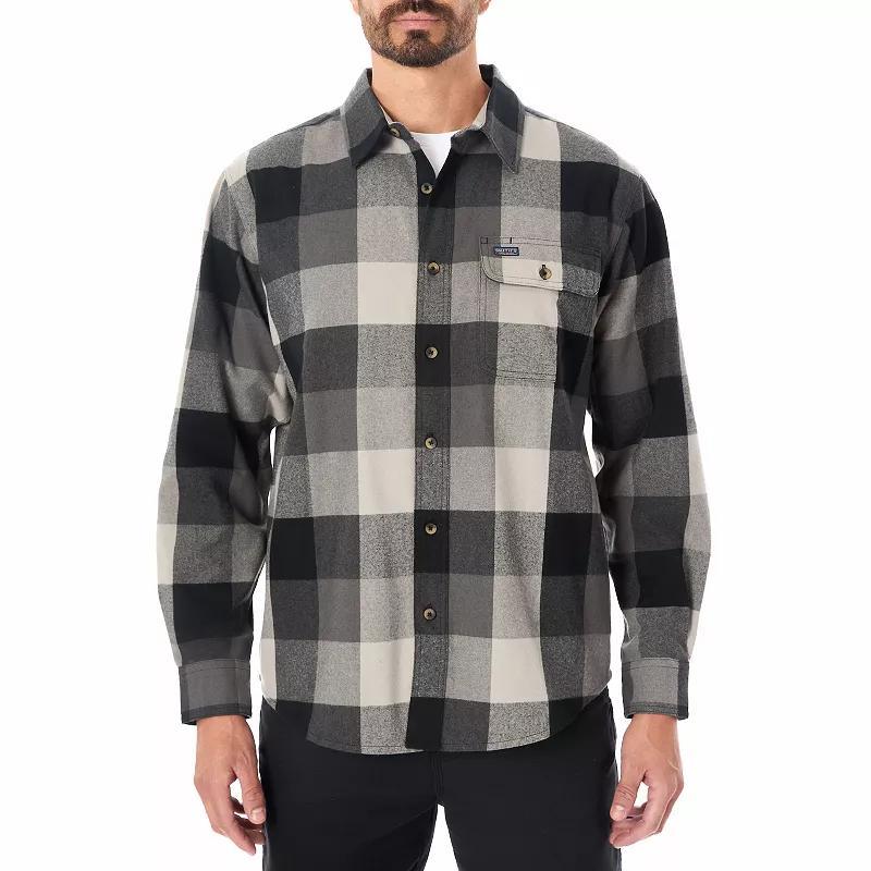 Big & Tall Smith's Workwear Pocket Flannel Shirt, Men's, Size: 3XB, Lively Green Gray Product Image