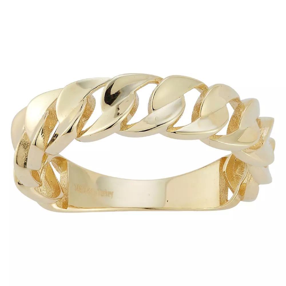 LUMINOR GOLD 14k Gold Chain Link Ring, Women's, Size: 8 Product Image