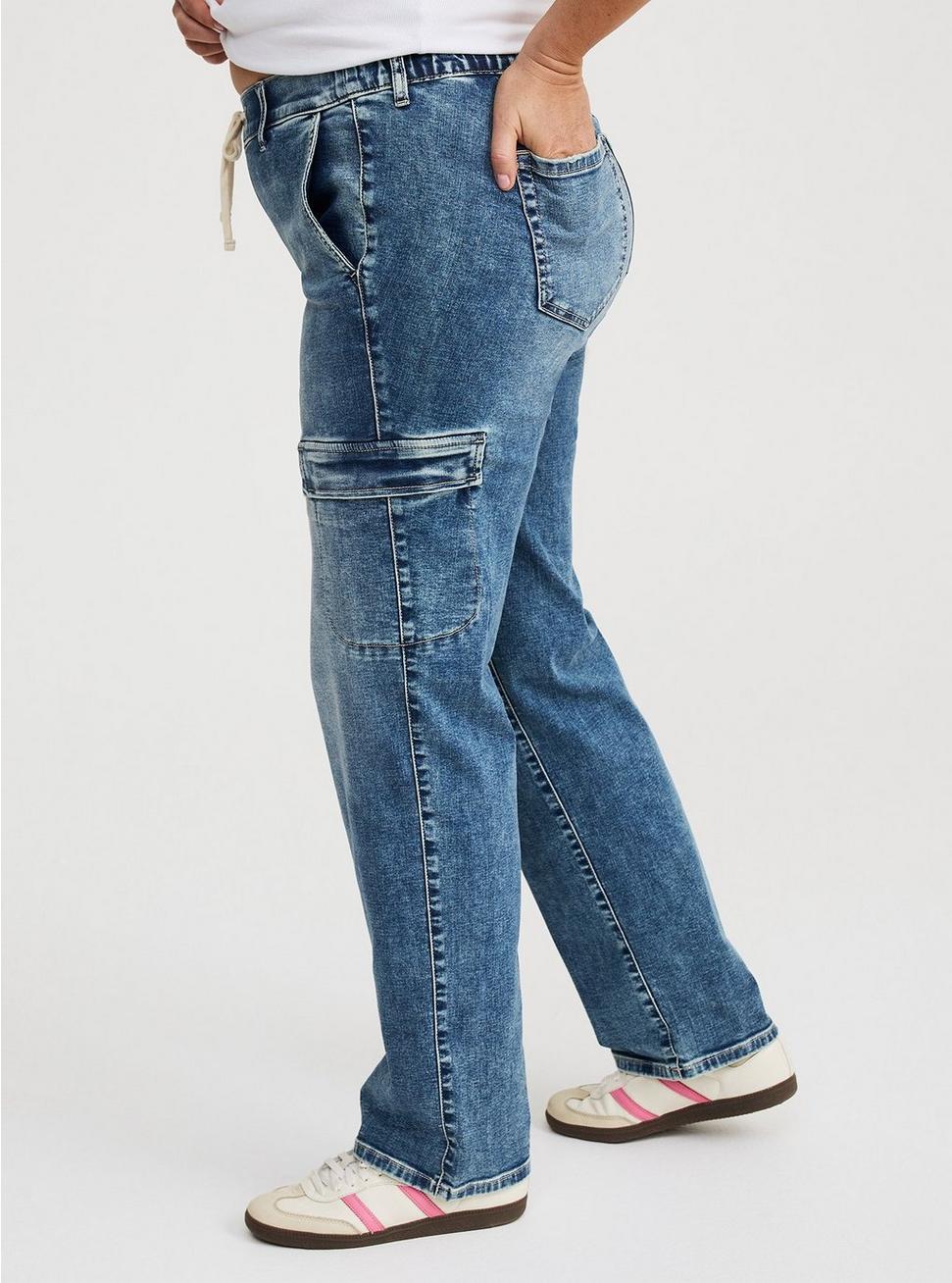 Weekend Mid-Rise Boyfriend Cargo Jean Product Image