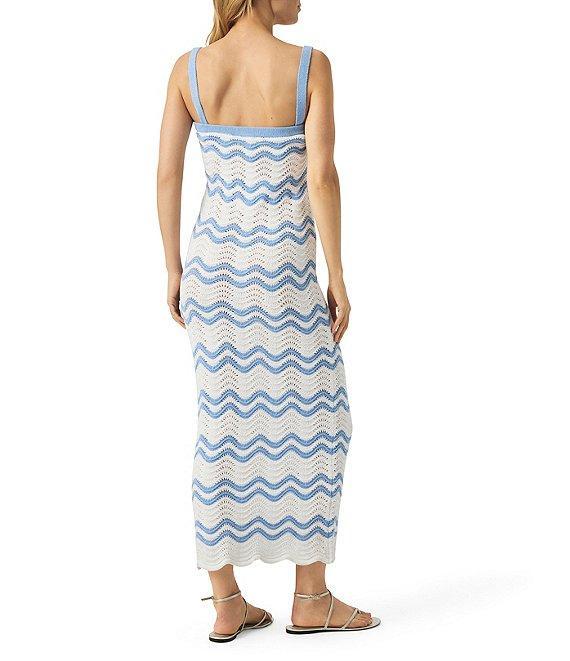 Splendid Cove Chevron Knit Square Neck Sleeveless BodyconMaxi Dress Product Image