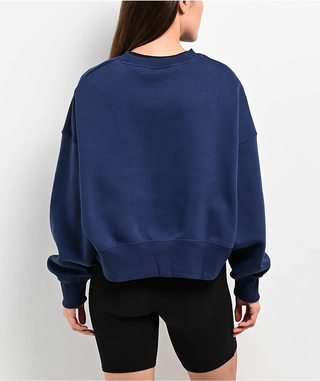 Nike Sportswear Phoenix Fleece Midnight Navy Oversize Crewneck Sweatshirt Product Image