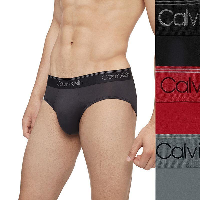 Mens Calvin Klein 3-Pack Microfiber Stretch Low-Rise Briefs Product Image