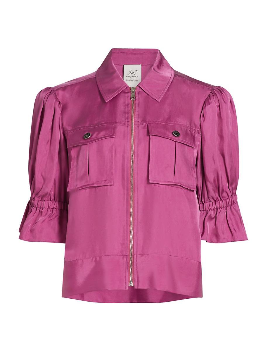 Womens Holly Puff-Sleeve Utility Jacket Product Image
