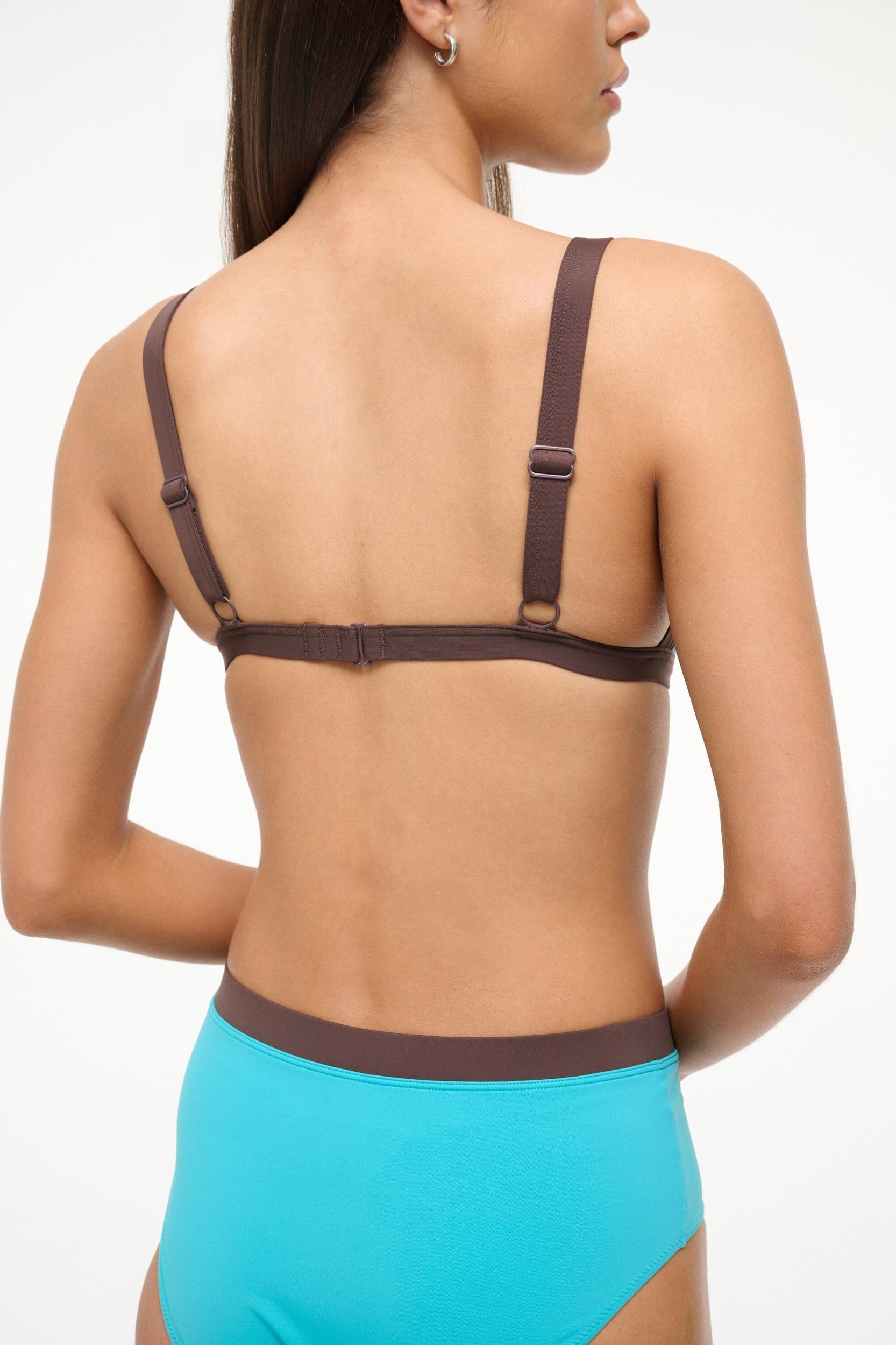 VENTURA BIKINI TOP | TEAL DARK CHOCOLATE Product Image