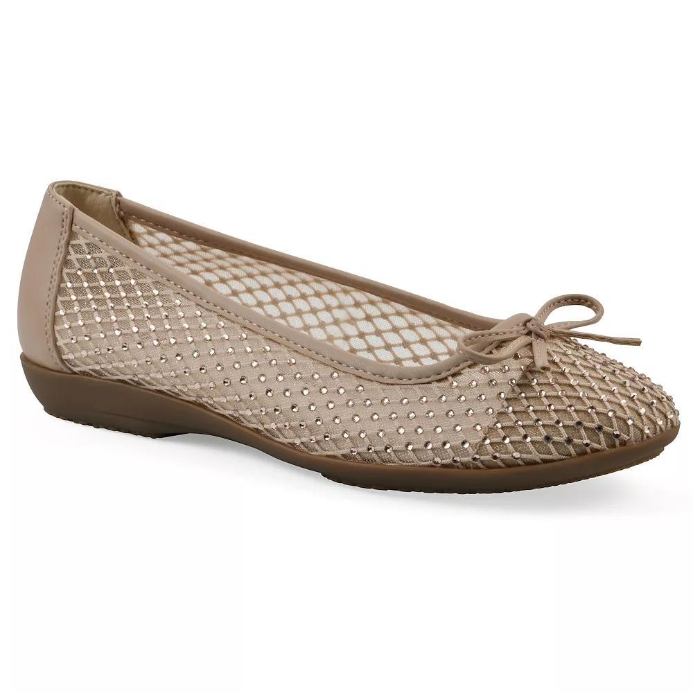 Cliffs by White Mountain Carlicia Women's Ballet Flats, Size: 10 Wide, Brown Fabric Product Image