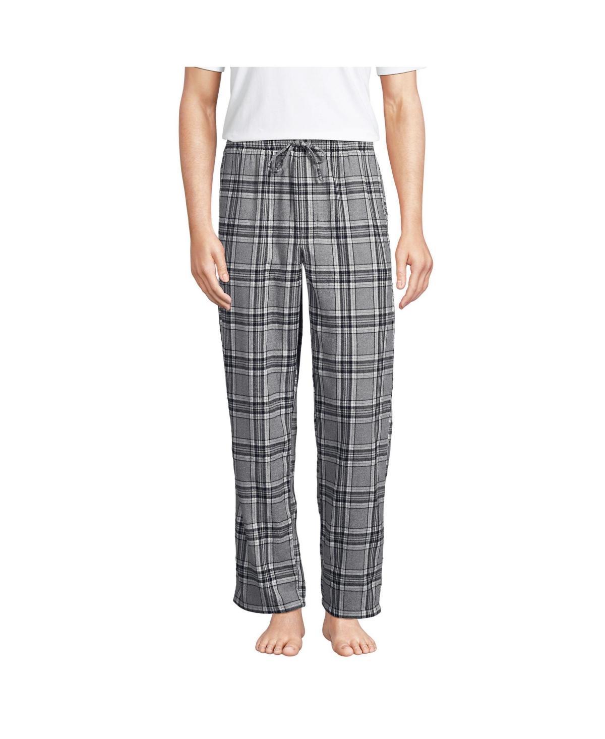 Men's Lands' End Flannel Pajama Sleep Pants, Size: Small, Deep  Blue Product Image